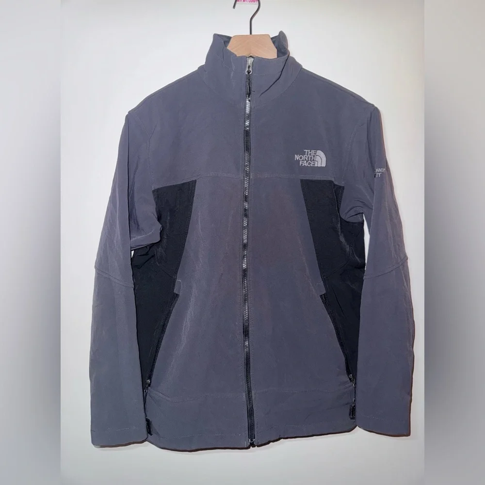 The North Face Summit Series Zip Up Collar Jacket Grey/Black Nylon Size Medium